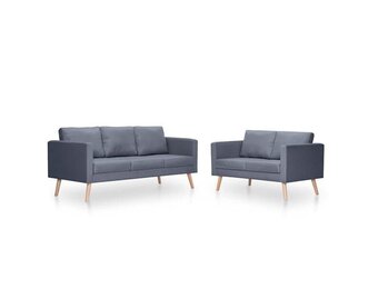 Bankstel stof donkergrijs - 35% korting