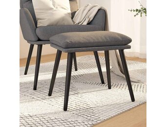 vidaXL Voetenbank 45x29,5x35 cm stof lichtgrijs