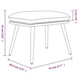 vidaXL Voetenbank 45x29,5x35 cm stof lichtgrijs