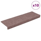 vidaXL Trapmatten zelfklevend 10 stuks 65x21x4 cm lichtbruin