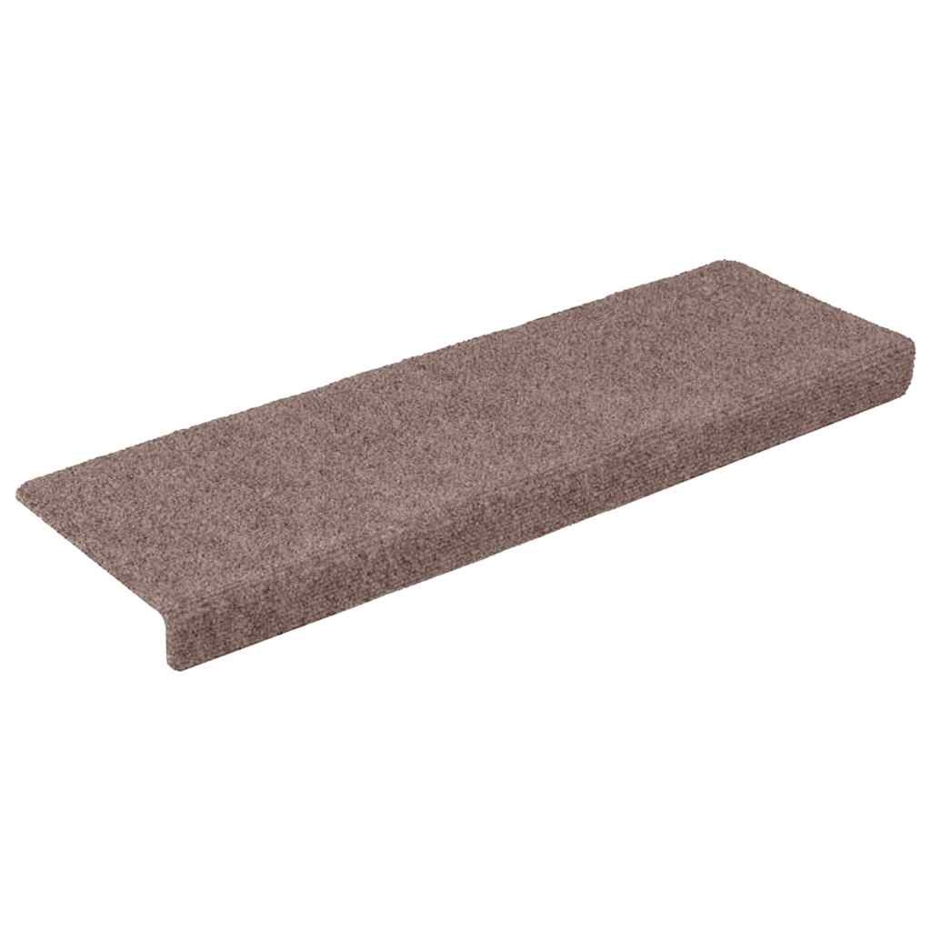 vidaXL Trapmatten zelfklevend 10 stuks 65x21x4 cm lichtbruin