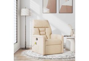 Verstelbare Massagestoel Microvezelstof Beige - 35% Korting