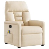 vidaXL Massagestoel microvezelstof beige