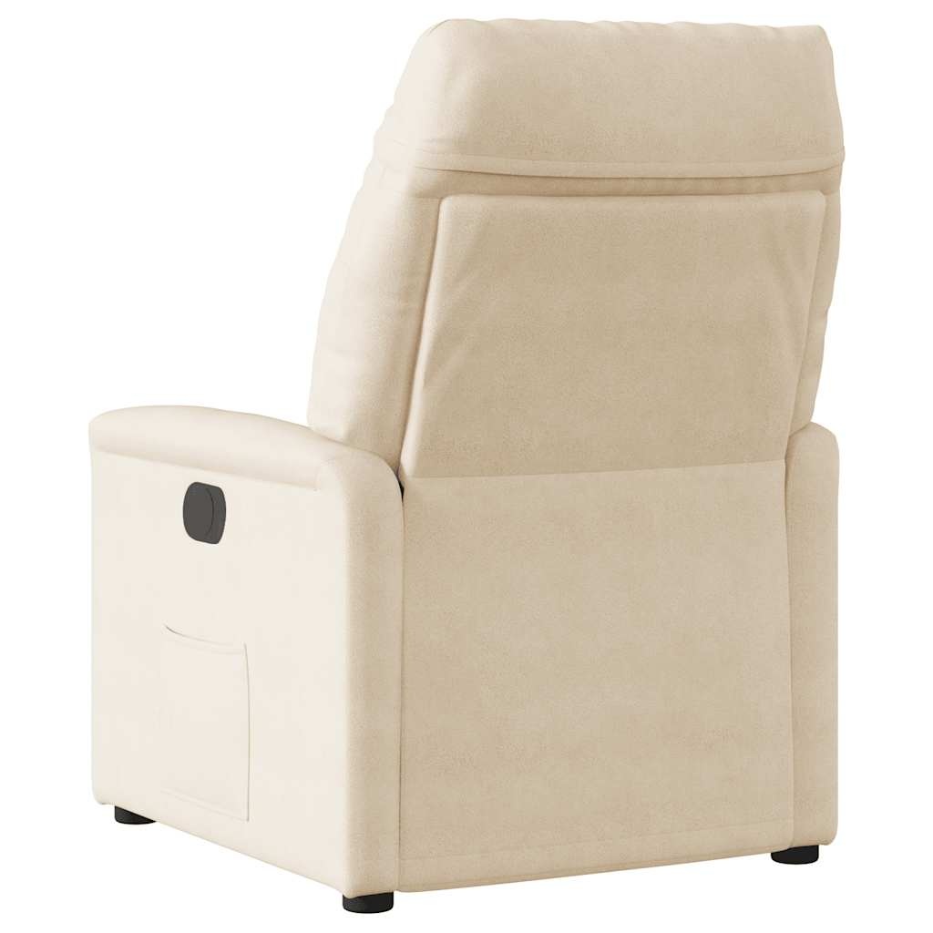 vidaXL Massagestoel microvezelstof beige