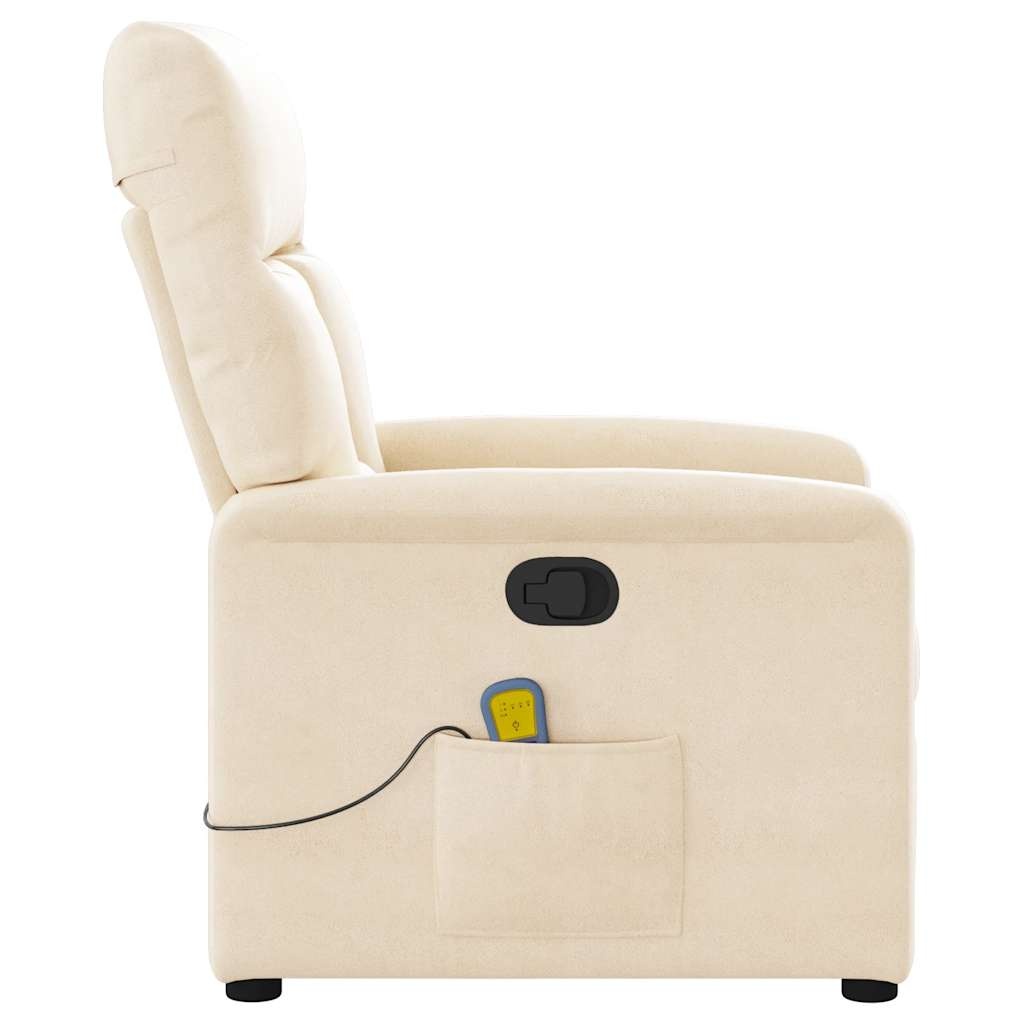 vidaXL Massagestoel microvezelstof beige