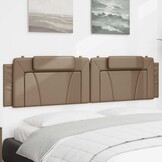 vidaXL Hoofdbordkussen "Viana" 200 cm kunstleer cappuccinokleurig
