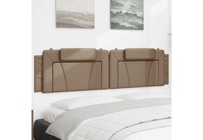Hoofdkussen 200cm Kunstleer Cappuccino - 53% Korting