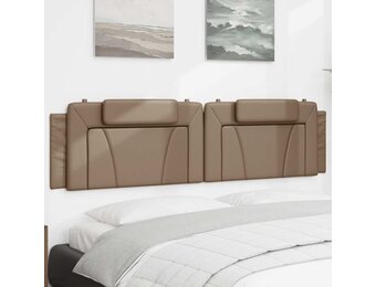vidaXL Hoofdbordkussen "Viana" 200 cm kunstleer cappuccinokleurig