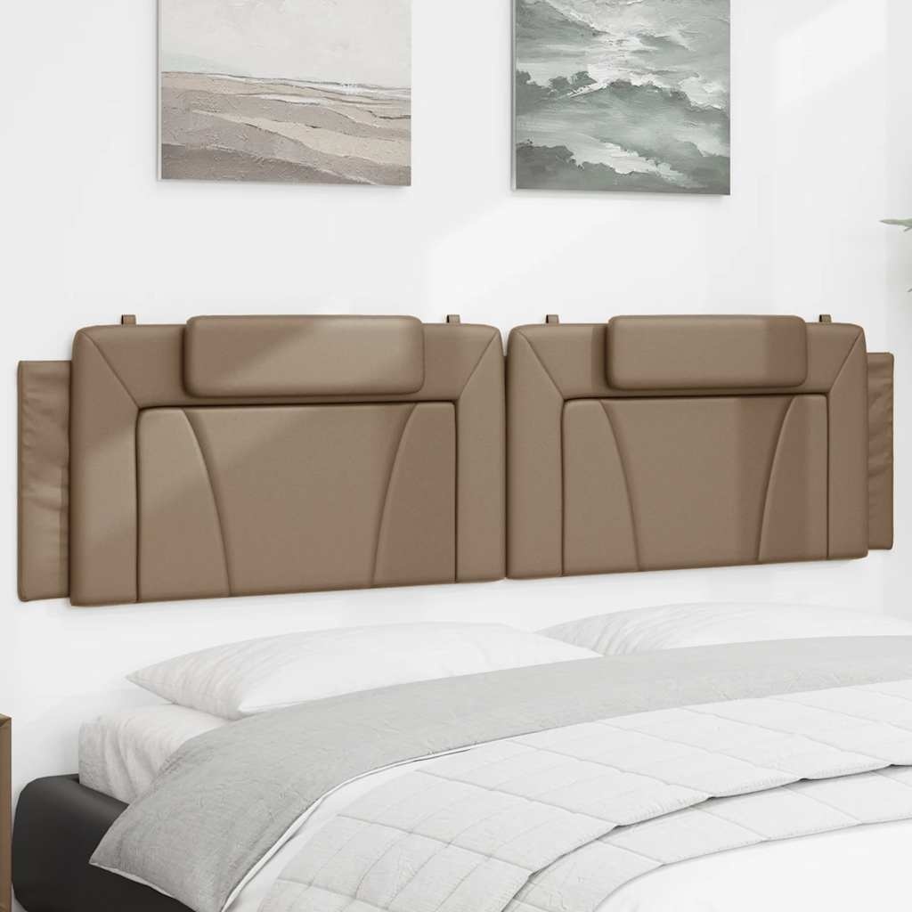vidaXL Hoofdbordkussen "Viana" 200 cm kunstleer cappuccinokleurig