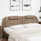 vidaXL Hoofdbordkussen "Viana" 200 cm kunstleer cappuccinokleurig