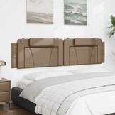 vidaXL Hoofdbordkussen "Viana" 200 cm kunstleer cappuccinokleurig