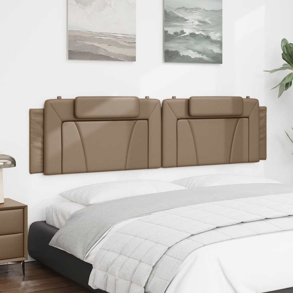vidaXL Hoofdbordkussen "Viana" 200 cm kunstleer cappuccinokleurig