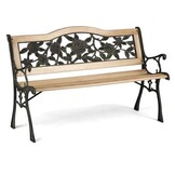 Parkbank met rugleuning 123,5 x 74 x 48 cm