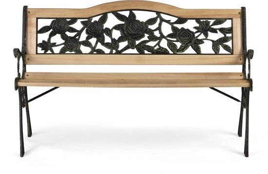 Parkbank met rugleuning 123,5 x 74 x 48 cm