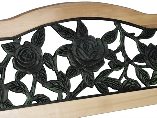 Parkbank met rugleuning 123,5 x 74 x 48 cm