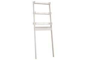 vidaXL Toiletrek 63,5x32x179 cm massief grenenhout wit