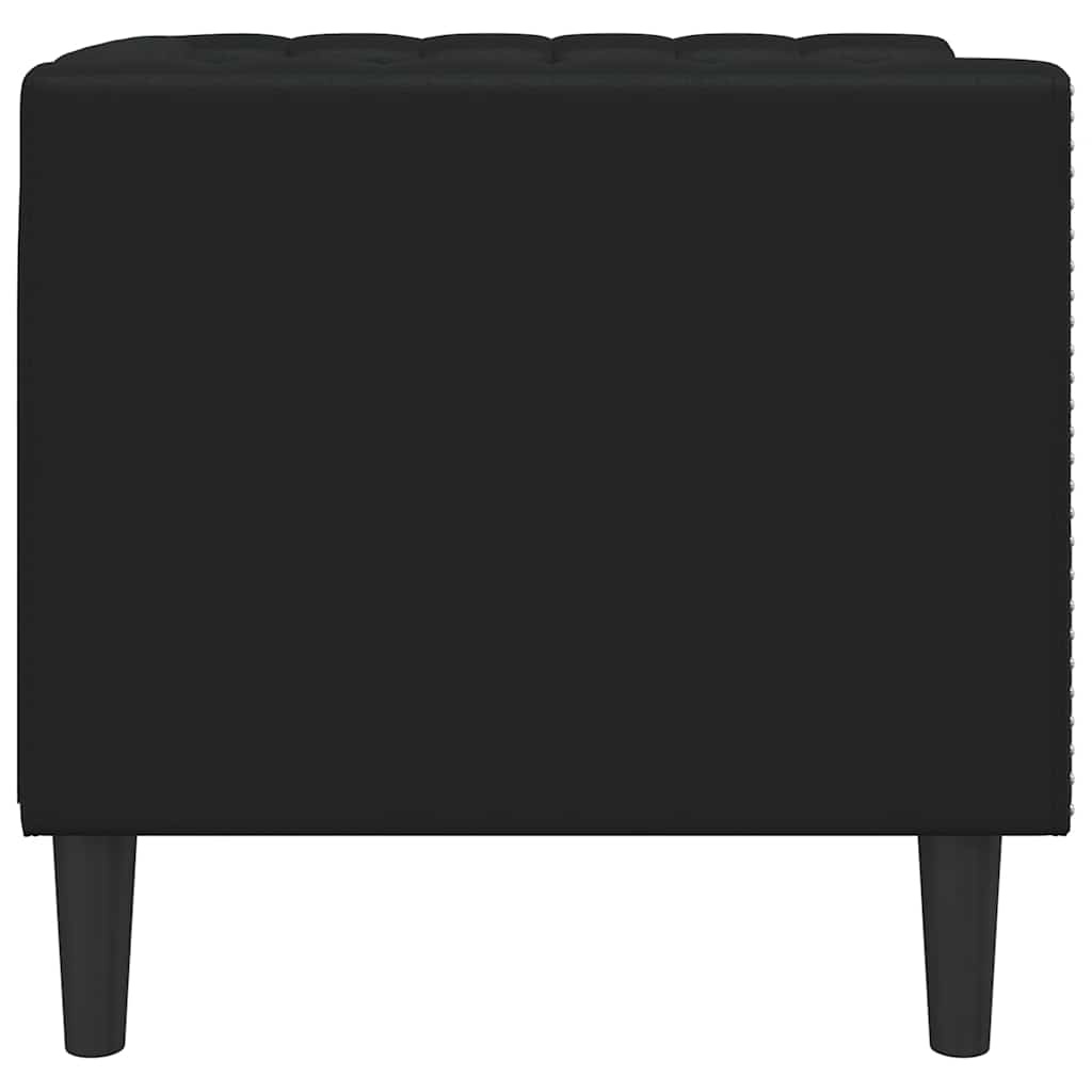 vidaXL Fauteuil Chesterfield Kunstleer Zwart - 54% Korting