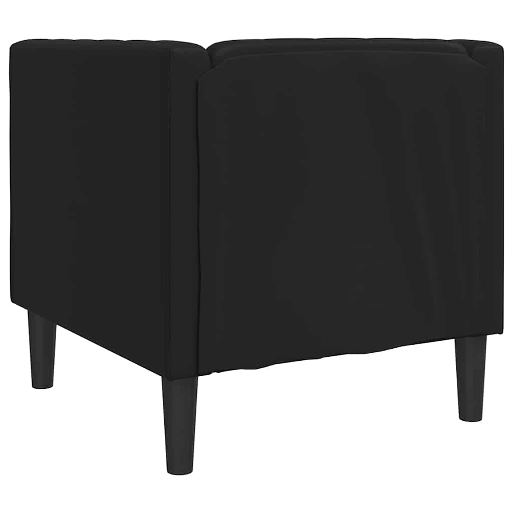 vidaXL Fauteuil Chesterfield Kunstleer Zwart - 54% Korting