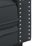 vidaXL Fauteuil Chesterfield-stijl kunstleer zwart