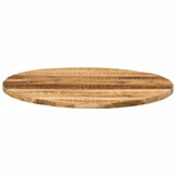 vidaXL Tafelblad rond Ø 70x2,5 cm massief ruw mangohout