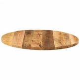vidaXL Tafelblad rond Ø 70x2,5 cm massief ruw mangohout