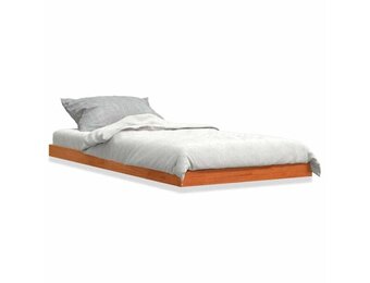 vidaXL Bedframe massief grenenhout wasbruin 90x200 cm