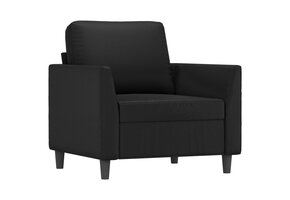 VidaXL Fauteuil Kunstleer Zwart 60 cm - 41% Korting