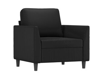 VidaXL Fauteuil Kunstleer Zwart 60 cm - 41% Korting