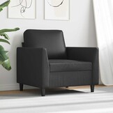 VidaXL Fauteuil Kunstleer Zwart 60 cm - 41% Korting