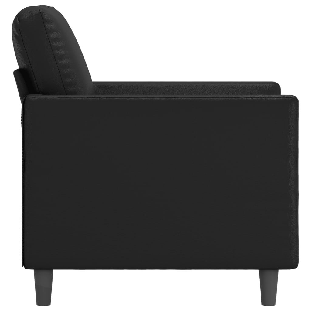 VidaXL Fauteuil Kunstleer Zwart 60 cm - 41% Korting
