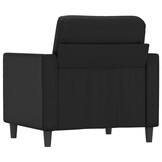 VidaXL Fauteuil Kunstleer Zwart 60 cm - 41% Korting