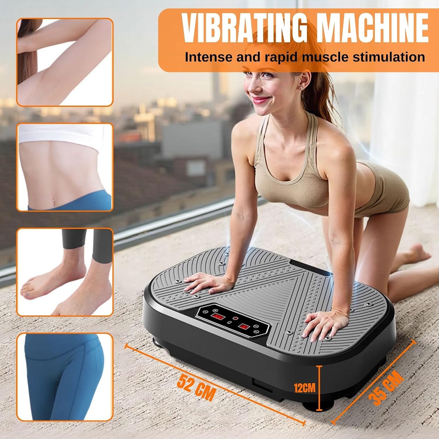 Trilplaat Fitness met 20 Trillingsniveaus en 8 Programma's - Kleur M1307