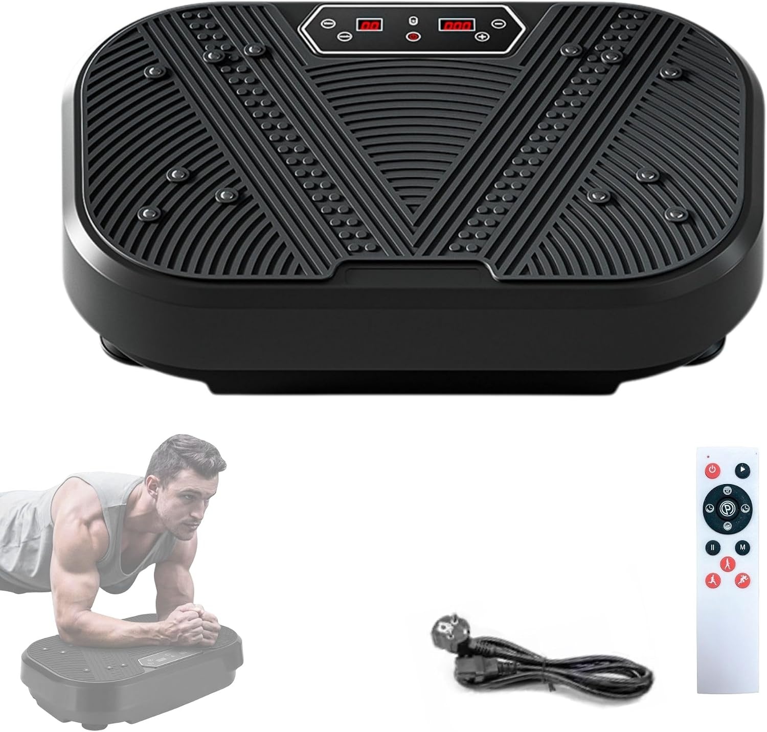 Trilplaat Fitness met 20 Trillingsniveaus en 8 Programma's - Kleur M1307