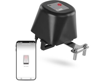 EMOS GoSmart Home Gemotoriseerde ventielsluiting voor water/gas, met app, Zigbee, auto-/handmatige bediening, timer, stille werking, 12 V voeding, compatibel met Google Home, Alexa