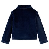 vidaXL Kinderjas 128 kunstvacht marineblauw