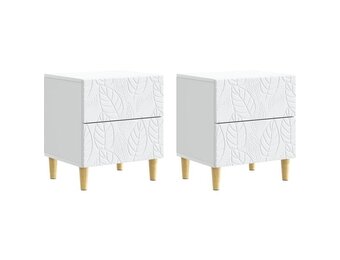 vidaXL Nachtkastje 2 st Wit 43 x 34,5 x 48 cm Bewerkt hout