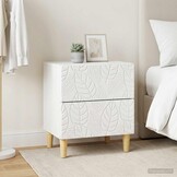 vidaXL Nachtkastje 2 st Wit 43 x 34,5 x 48 cm Bewerkt hout