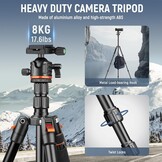 Verstelbaar Driepootstatief 194cm voor Camera & Smartphone (33% Korting)