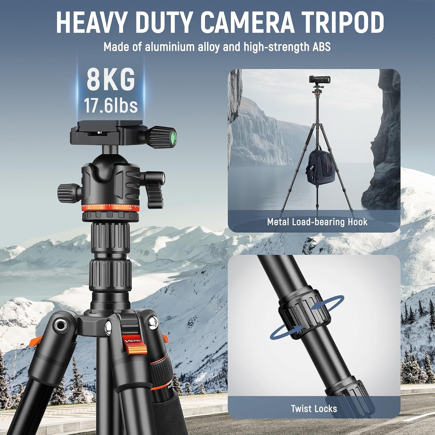 Verstelbaar Driepootstatief 194cm voor Camera & Smartphone (33% Korting)