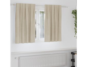 vidaXL Fluweel Gordijnen Crèmekleurig (2 stuks) - 33% Korting!