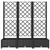 Plantenbak met latwerk Zwart - 120x40x121,5 cm - 34% Korting