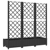 Plantenbak met latwerk Zwart - 120x40x121,5 cm - 34% Korting
