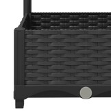 Plantenbak met latwerk Zwart - 120x40x121,5 cm - 34% Korting