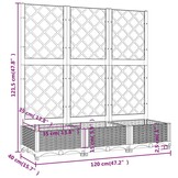 Plantenbak met latwerk Zwart - 120x40x121,5 cm - 34% Korting