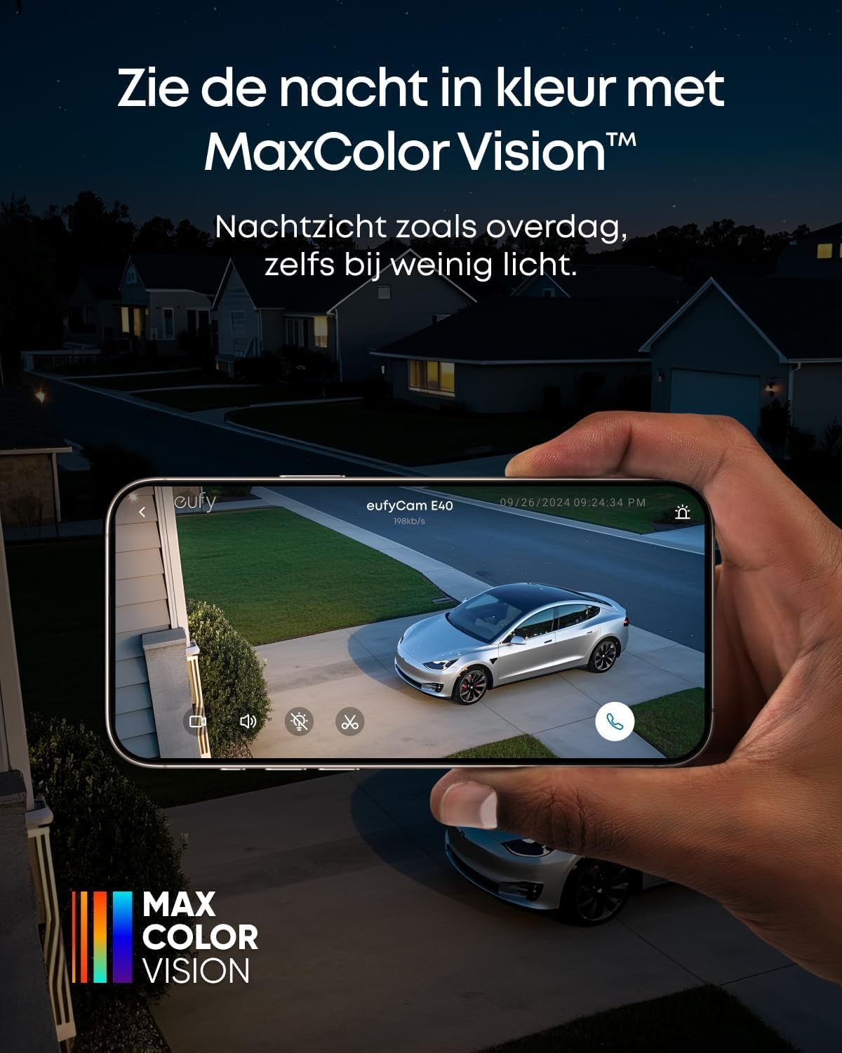 Draadloze eufyCam E40 Beveiligingscamera (2K) - Zonnepaneel & Nachtzicht (29% Korting)