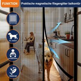 Magnetische Vliegengaas Hordeur - Zwart 110x210 cm - 32% Korting