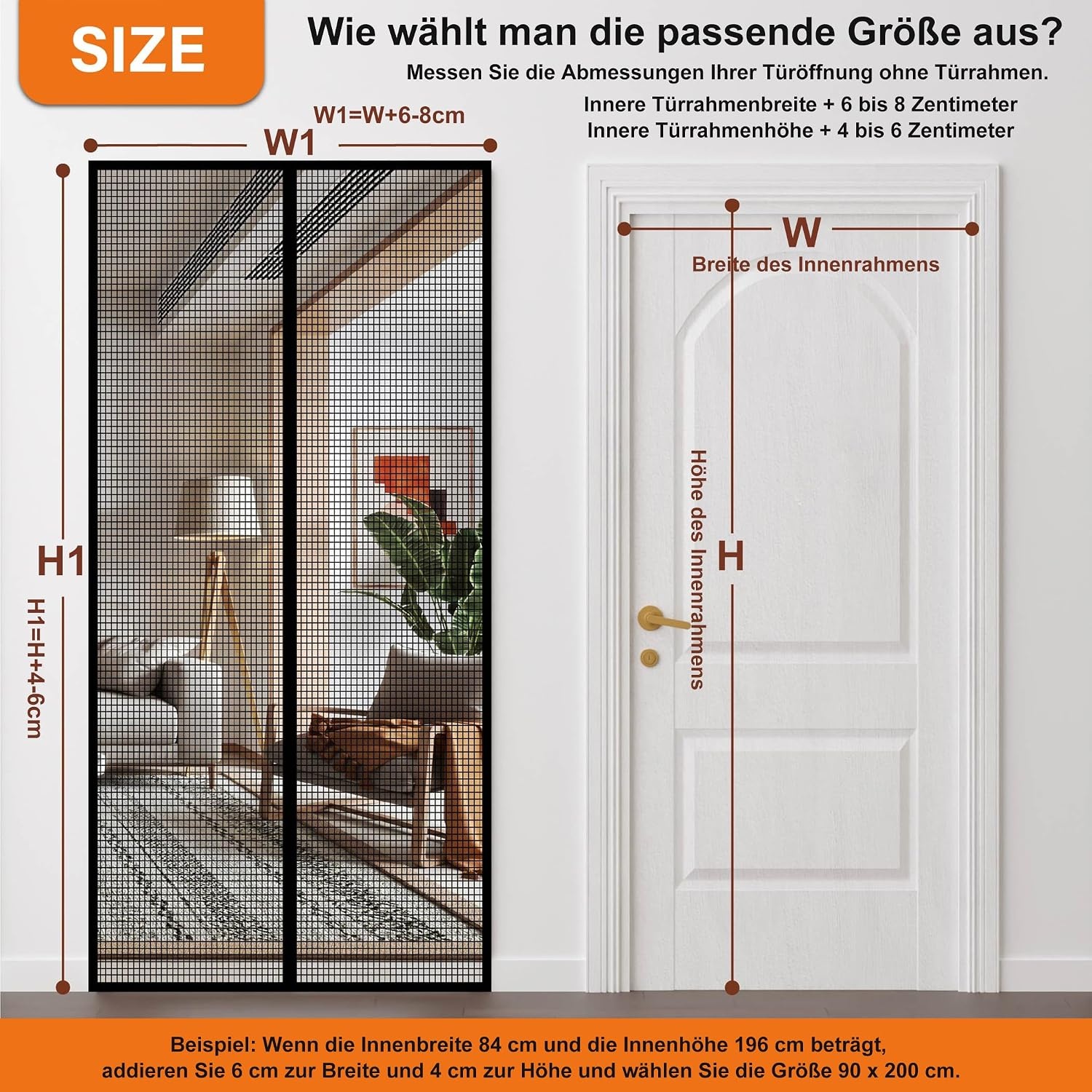 Magnetische Vliegengaas Hordeur - Zwart 110x210 cm - 32% Korting