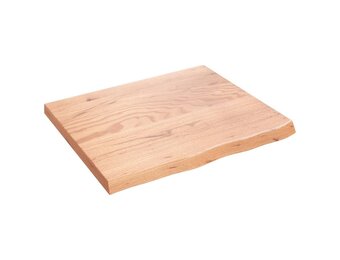Massief Houten Wastafelblad Lichtbruin - 60x50cm - 34% Korting