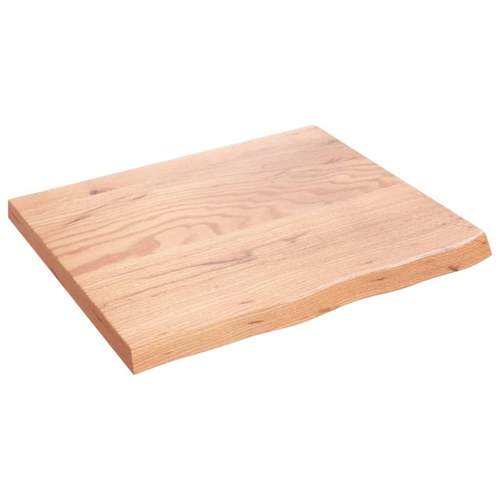 Massief Houten Wastafelblad Lichtbruin - 60x50cm - 34% Korting