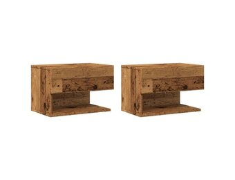 Wandnachtkastjes Houtkleurig 2 Stuks - 34% Korting
